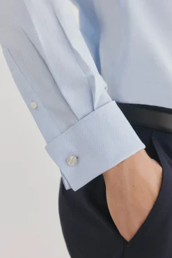 Camisa gemelos lisa non iron + antimanchas