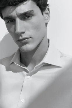 Camisa gemelos lisa non iron + antimanchas