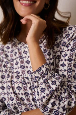 Camisa geométrica Lila