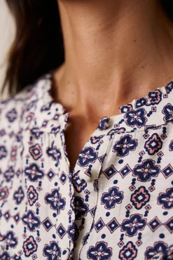 Camisa geométrica Lila