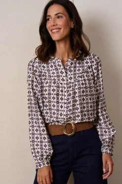 Camisa geométrica Lila