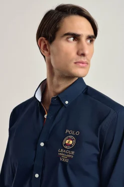 Camisa hombre Valecuatro azul marino España