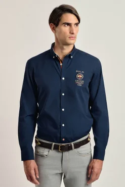 Camisa hombre Valecuatro azul marino España