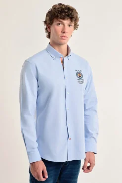 Camisa hombre Valecuatro celeste España