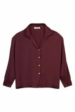 Camisa lisa satinada