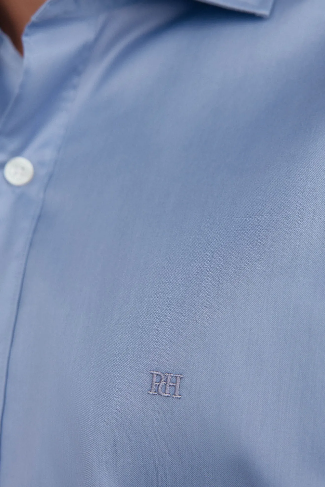 Camisa lisa twill fácil plancha + anti olor slim fit