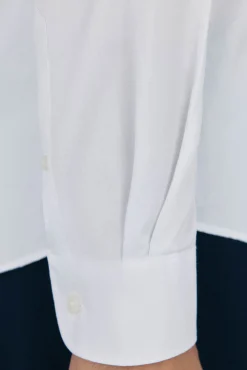 Camisa lisa twill fácil plancha + anti olor slim fit