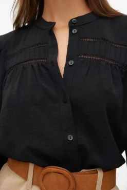 Camisa manga larga con calados