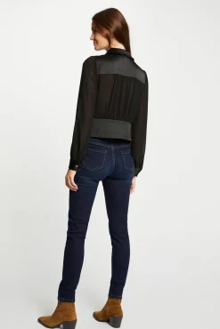 Camisa manga larga con pliegues