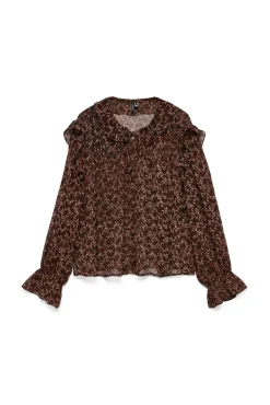 Camisa manga larga volantes