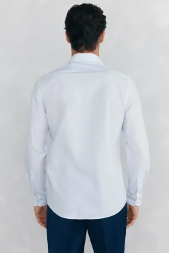 Camisa microraya fácil plancha + anti olor slim fit