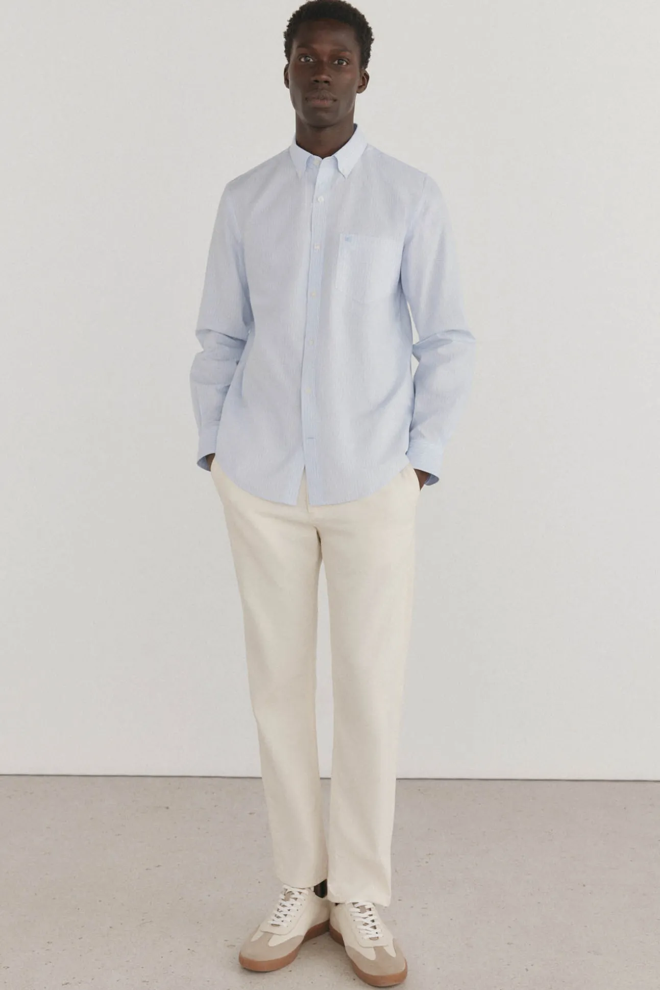 Camisa non iron + antimanchas rayas