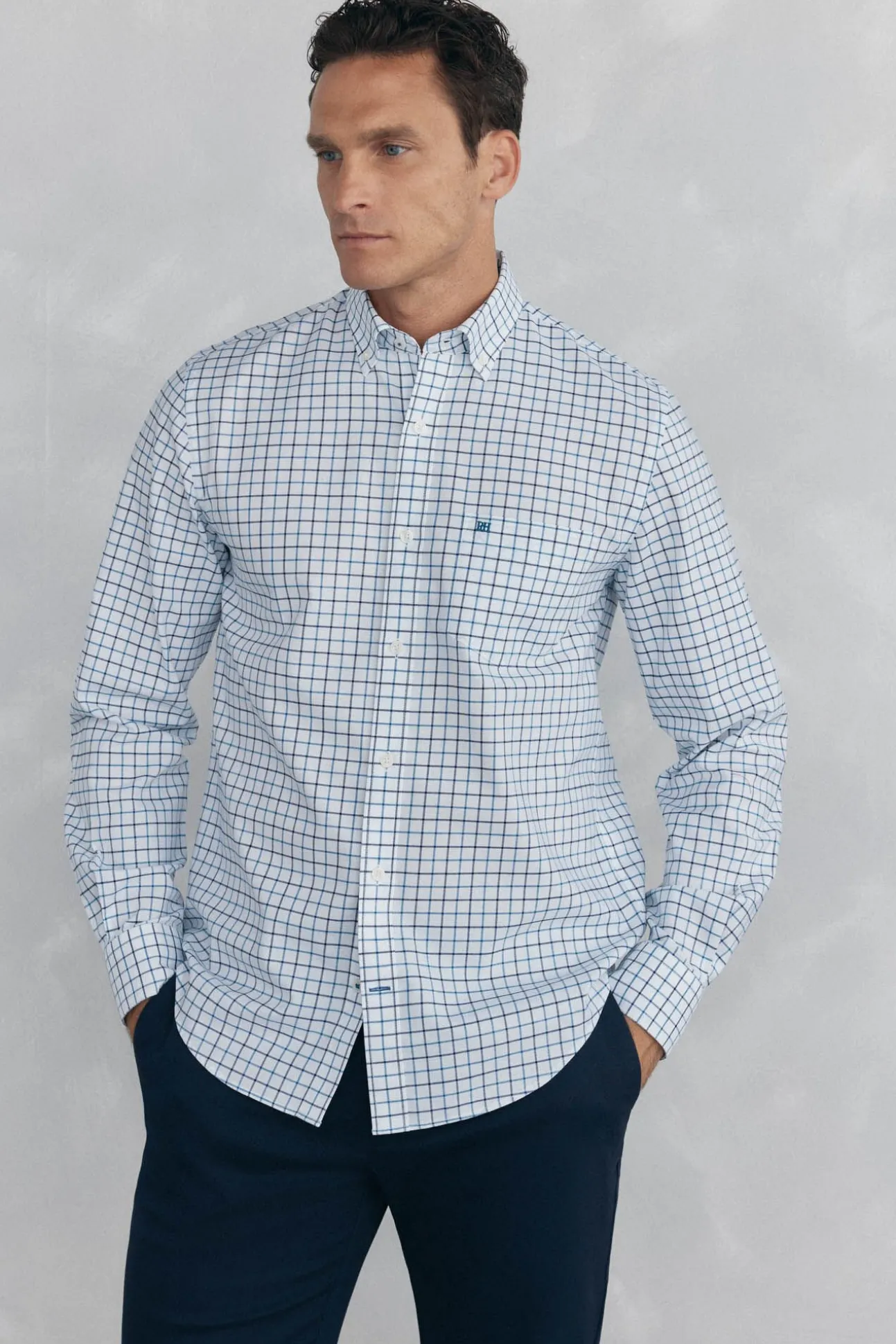 Camisa non iron oxford cuadros