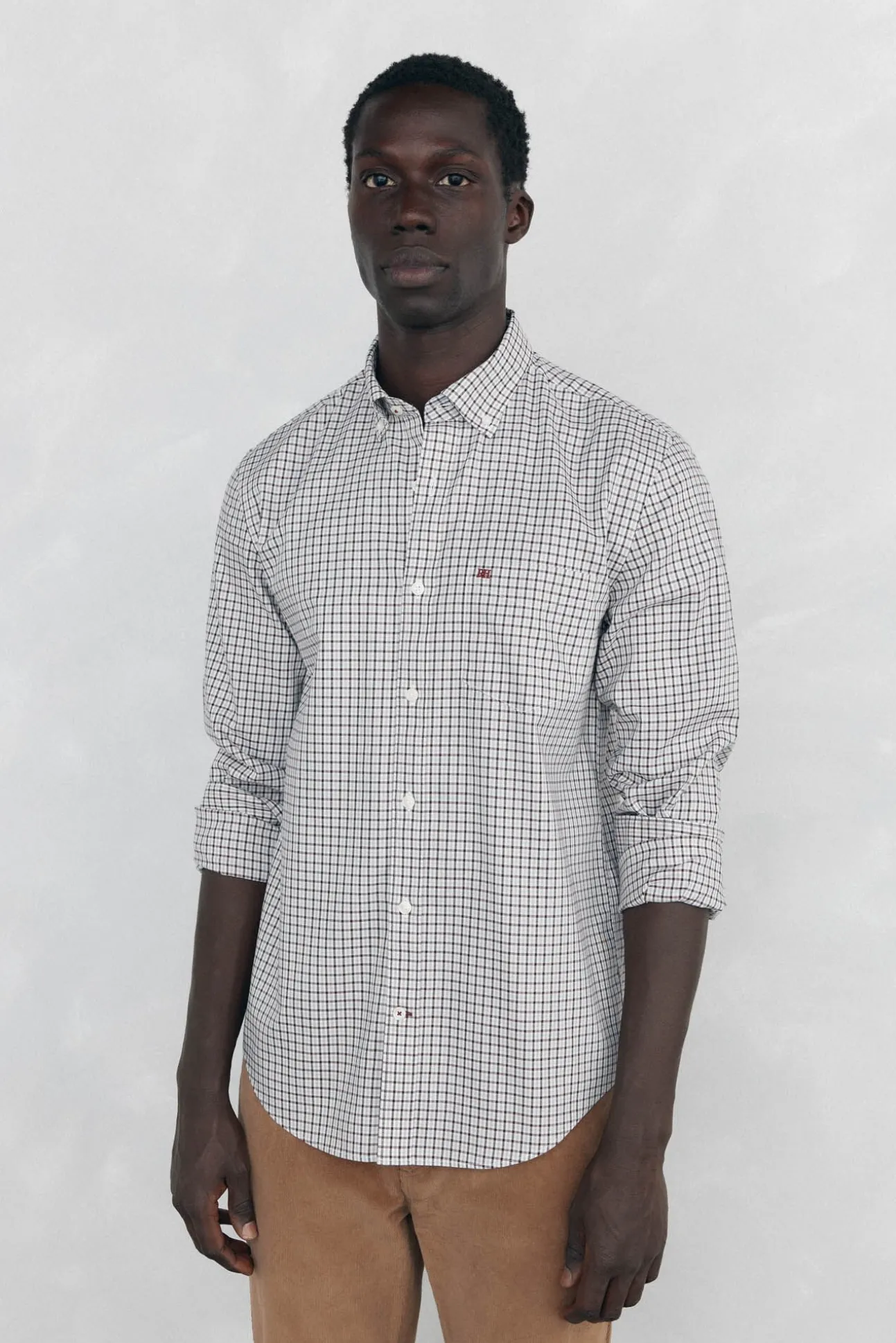 Camisa non iron oxford cuadros