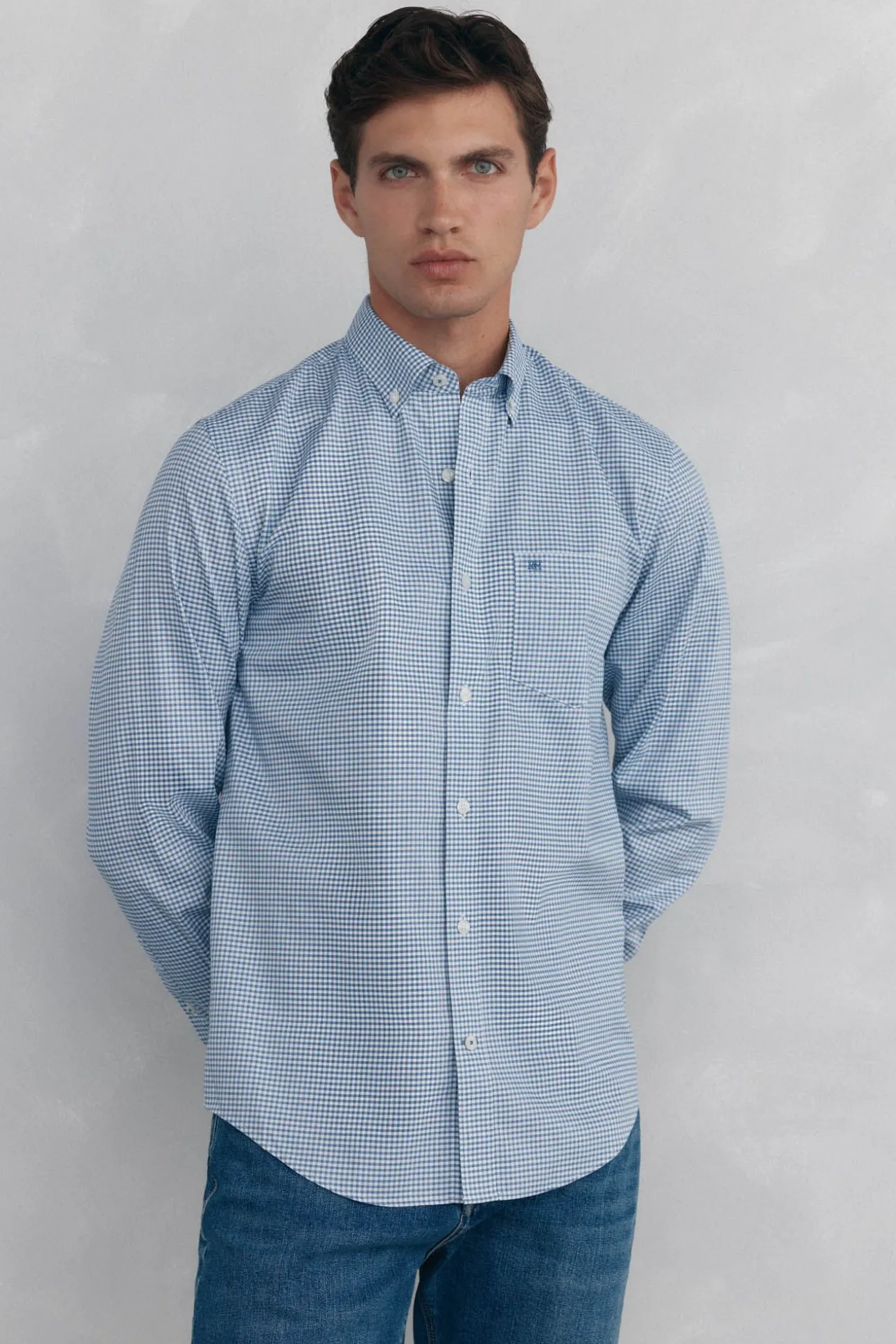 Camisa non iron oxford cuadros