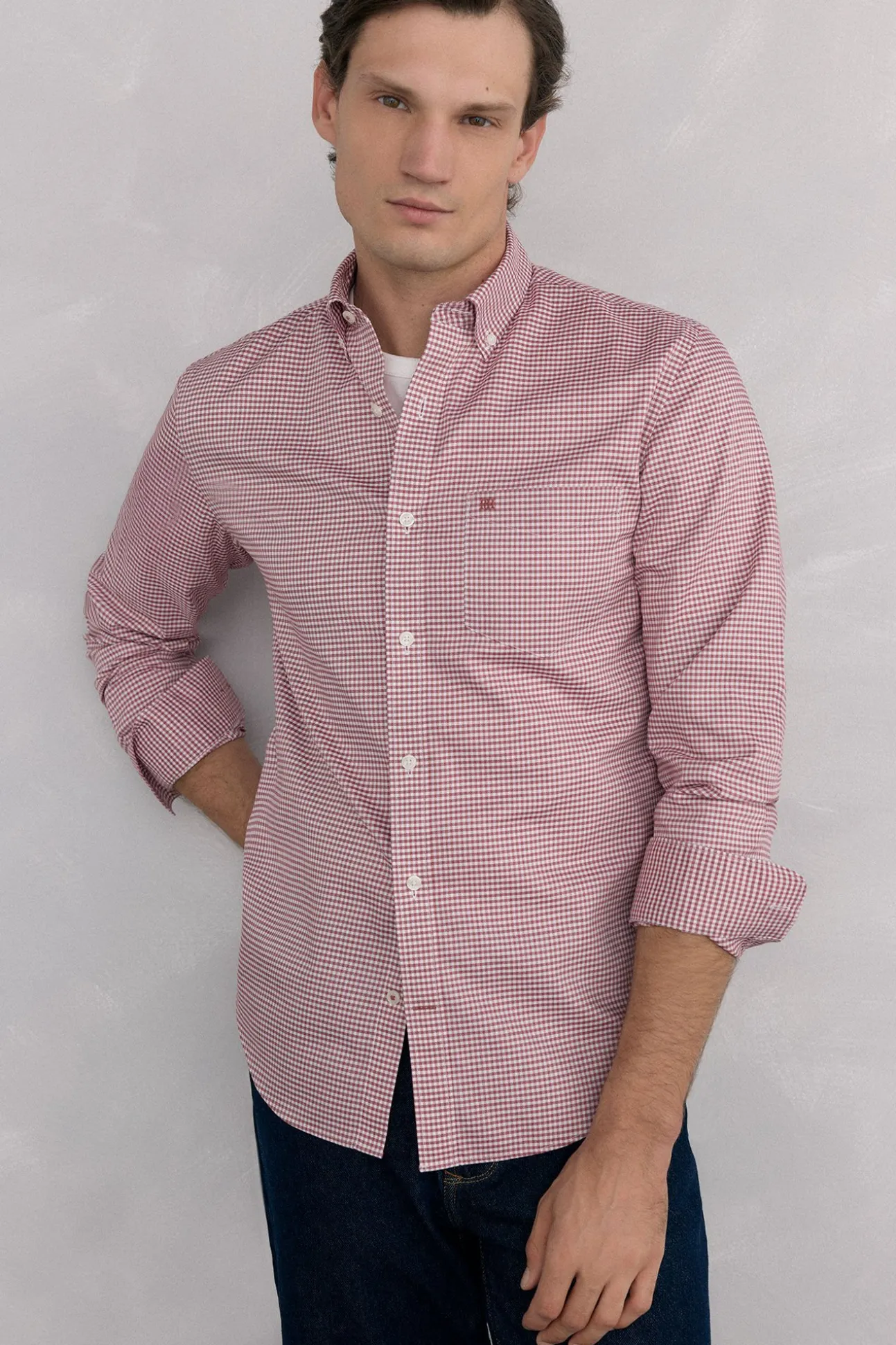 Camisa non iron oxford cuadros