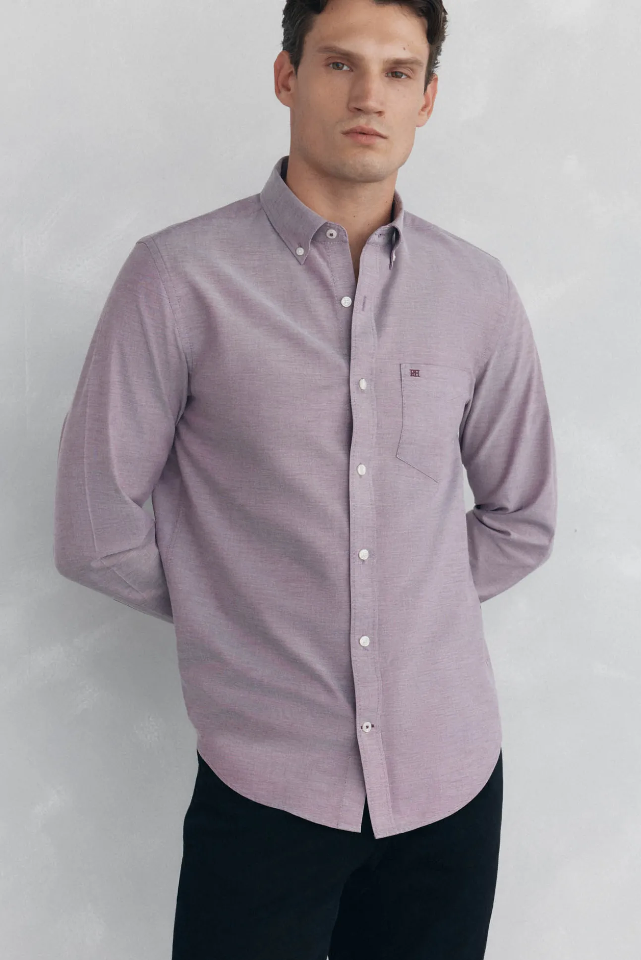 Camisa non iron oxford liso