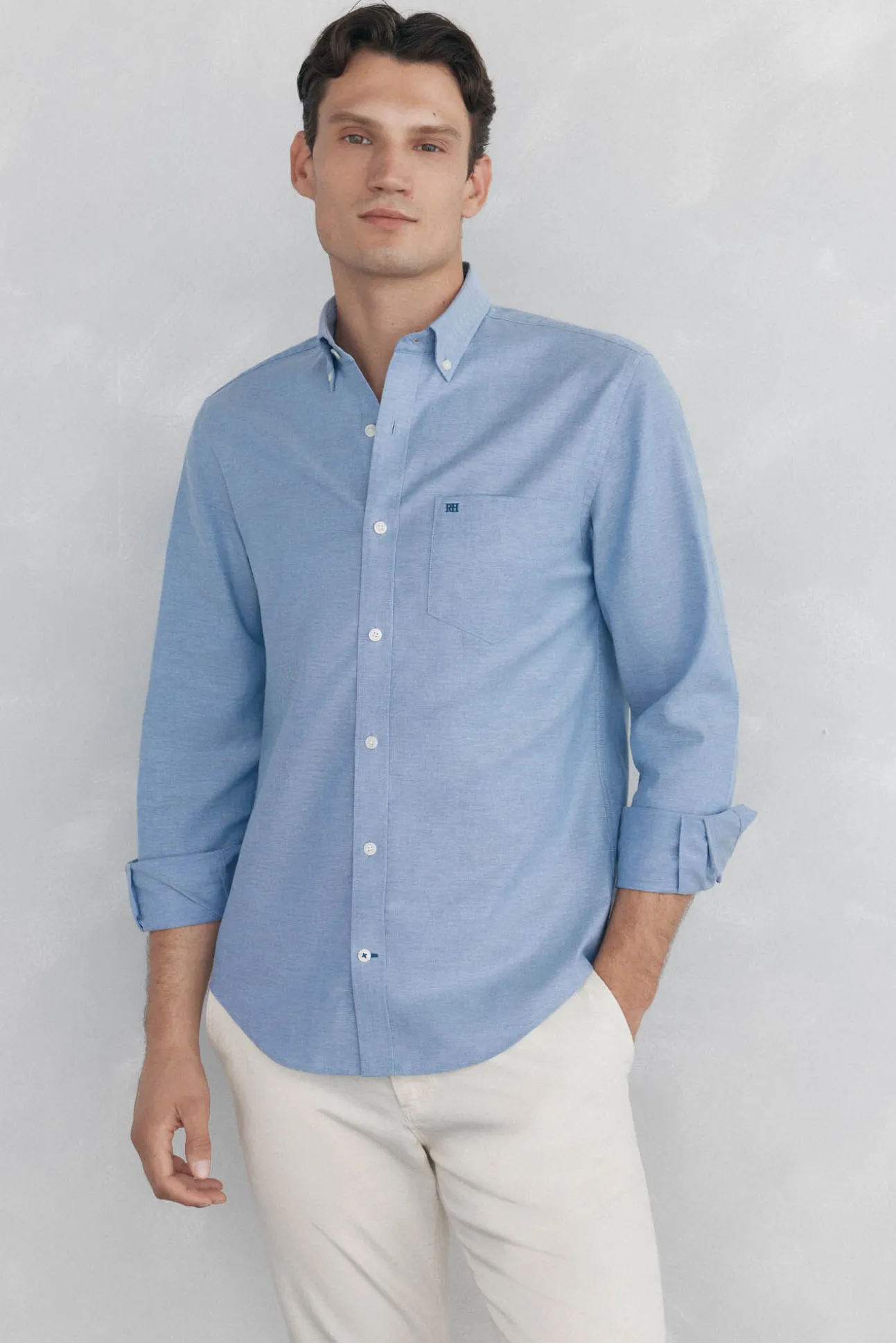 Camisa non iron oxford liso
