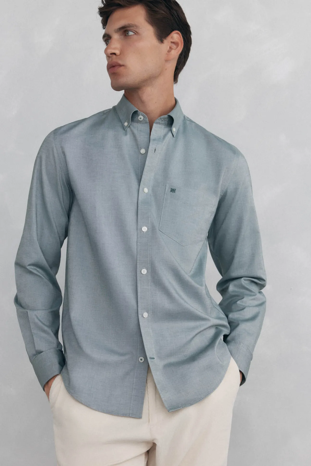 Camisa non iron oxford liso
