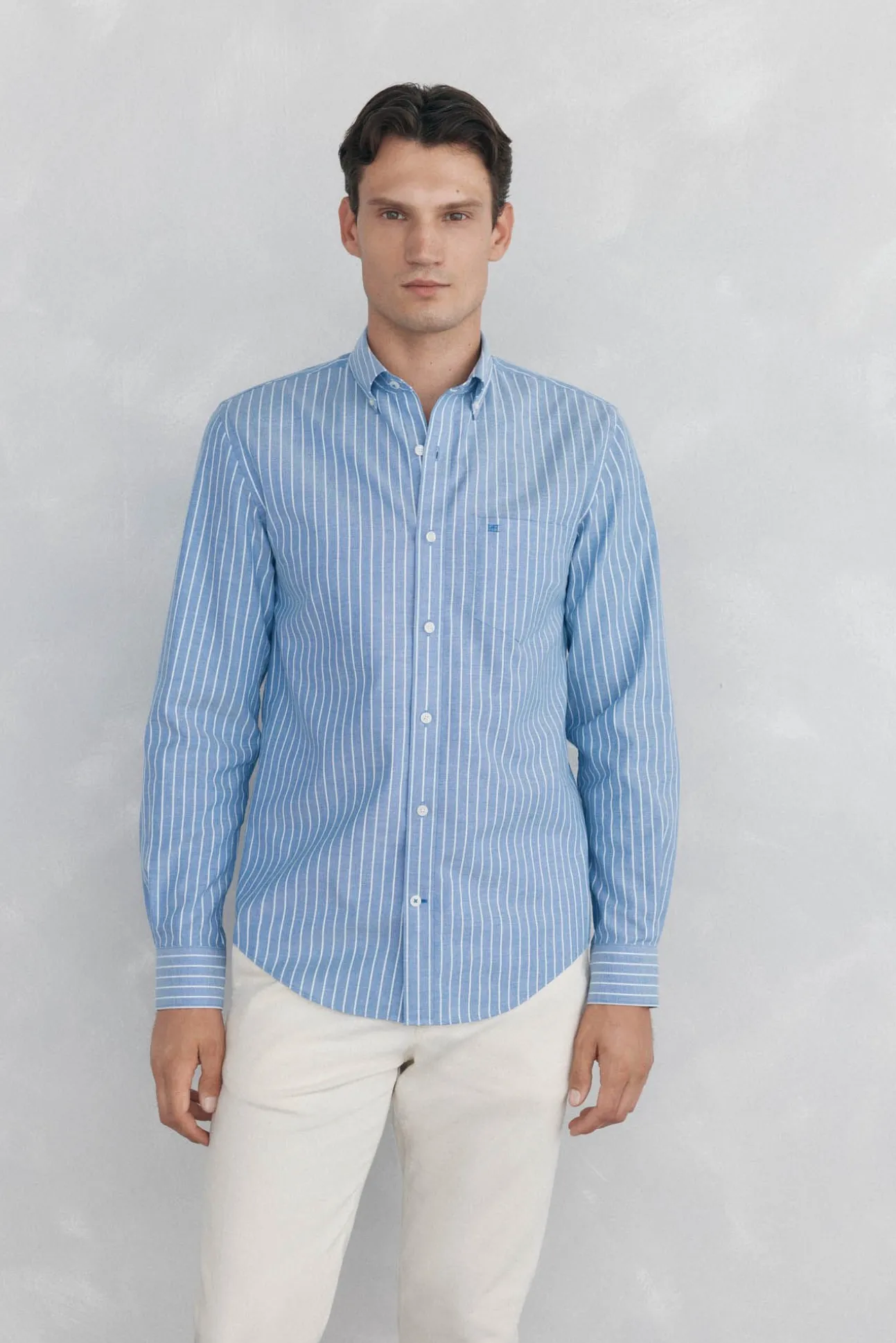 Camisa non iron oxford rayas