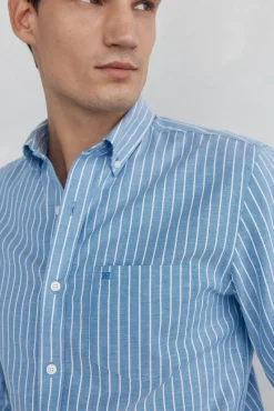 Camisa non iron oxford rayas