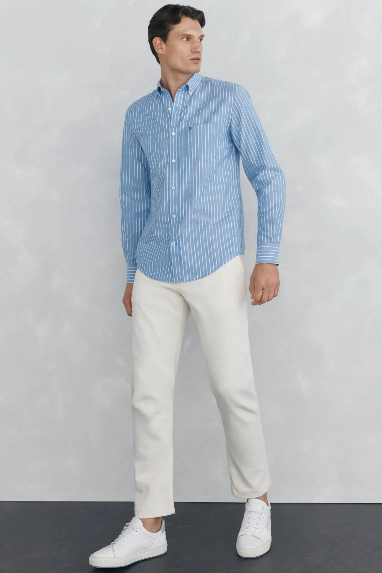 Camisa non iron oxford rayas
