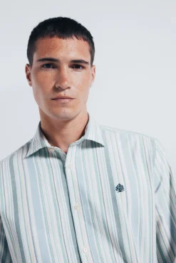 Camisa oxford ligero rayas