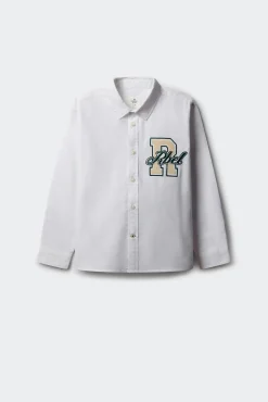 Camisa oxford patch niño