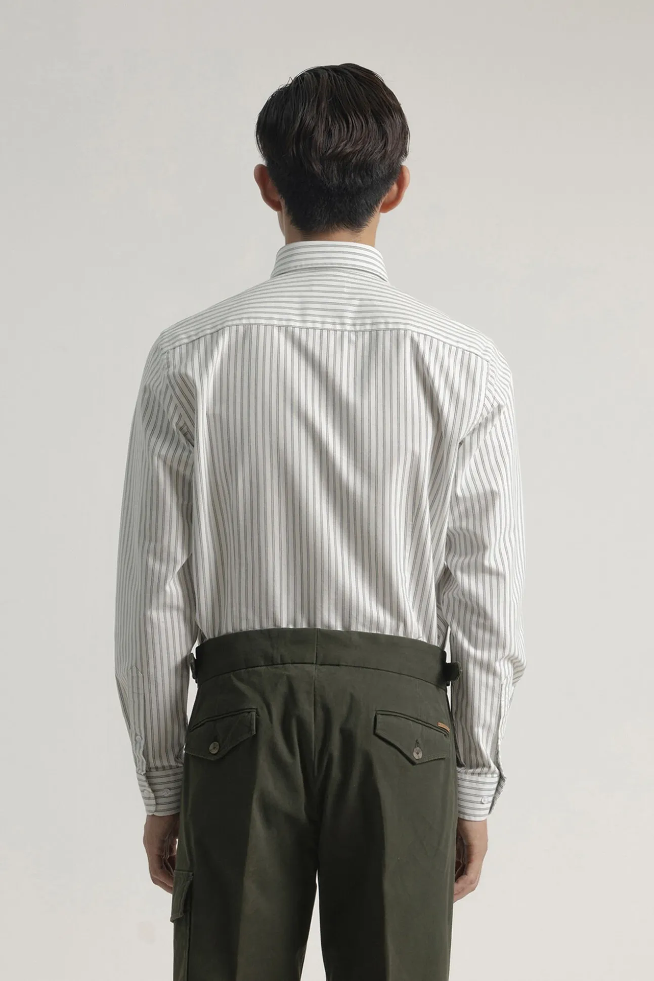 Camisa oxford slim algodón raya