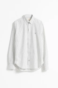 Camisa oxford slim algodón raya