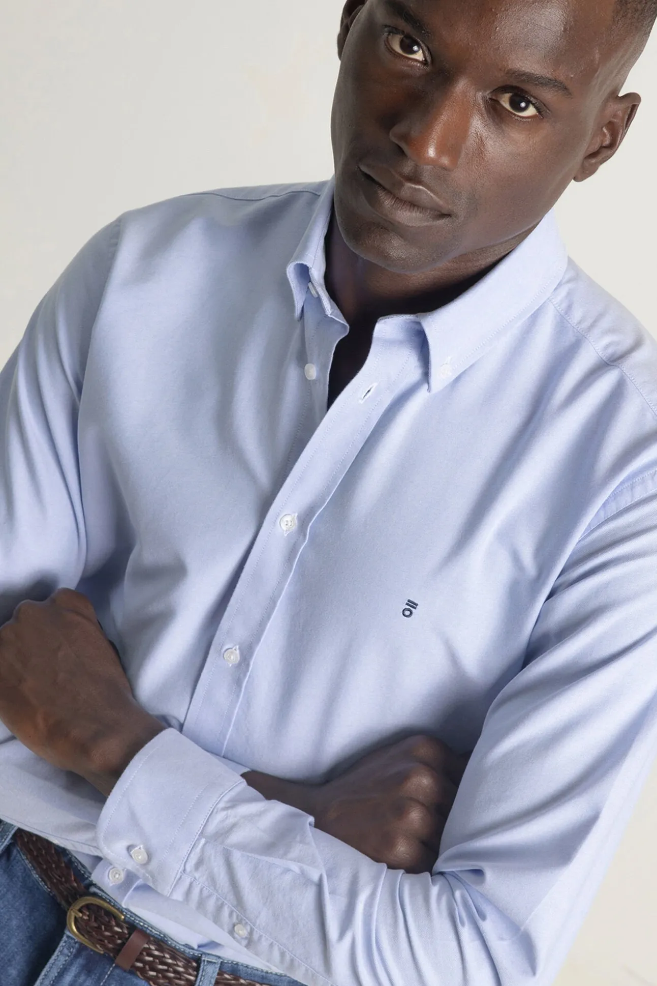 Camisa oxford slim fit algodón