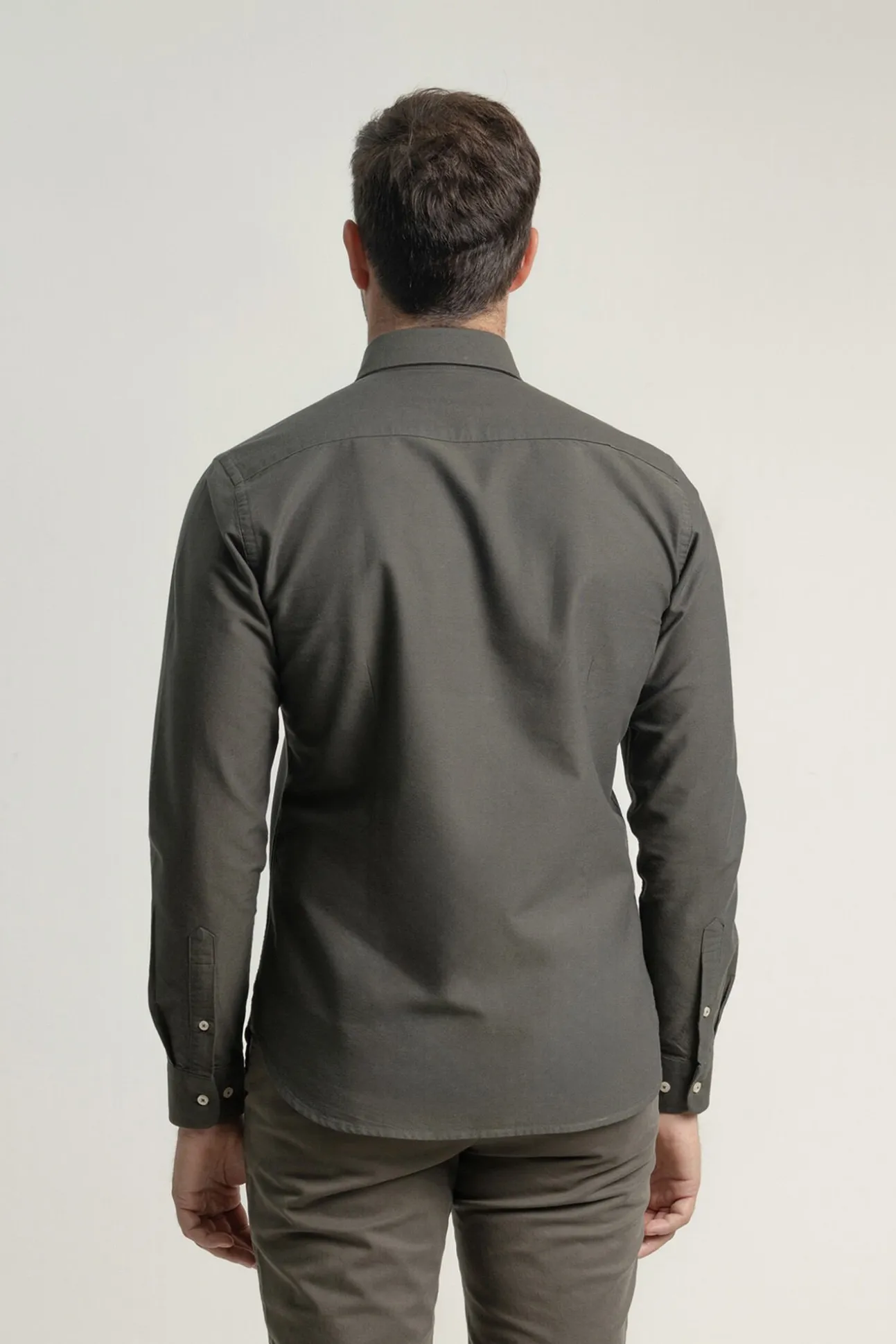 Camisa oxford slim fit algodón