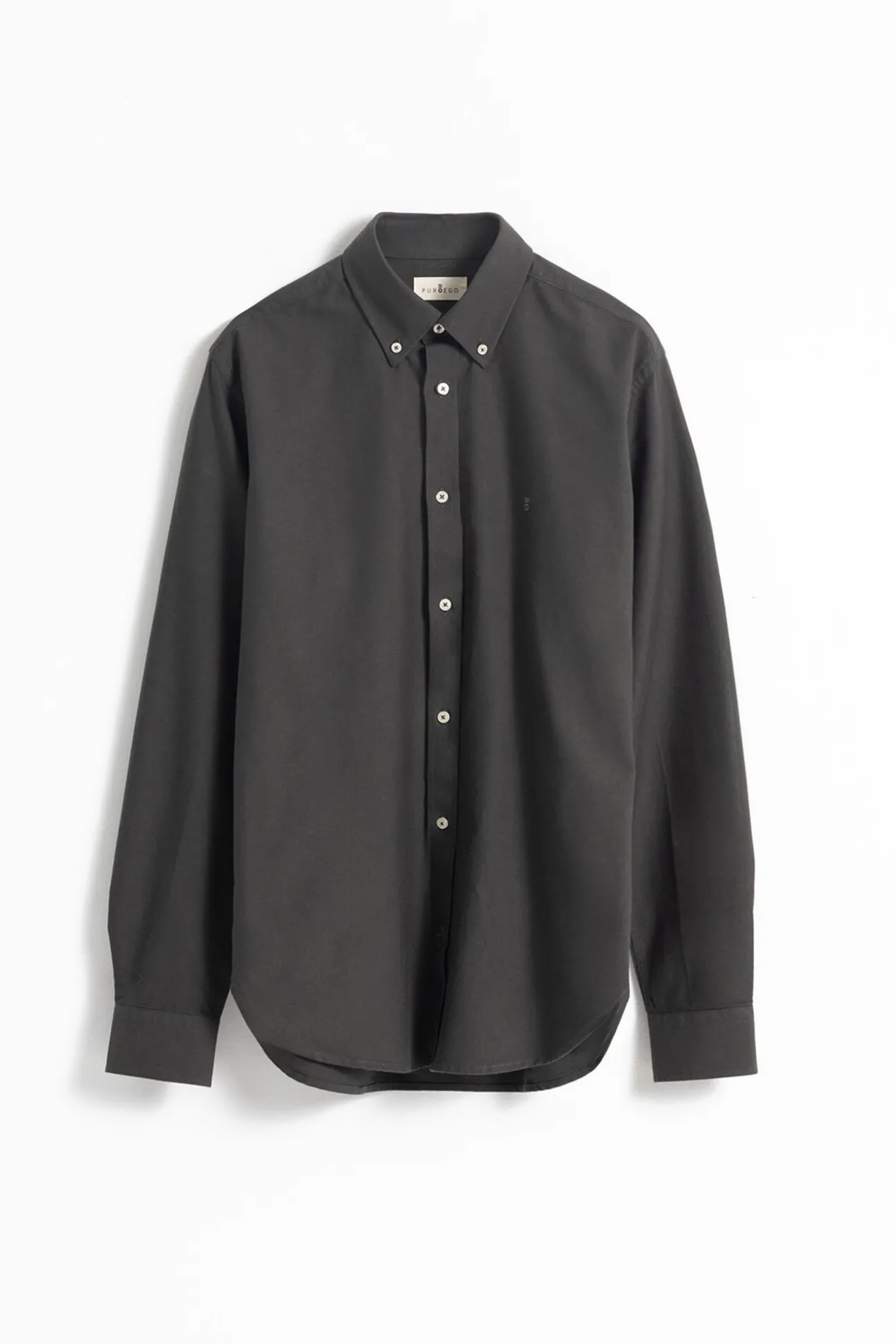 Camisa oxford slim fit algodón