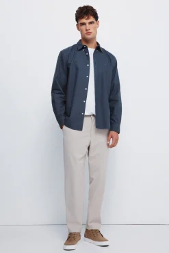 Camisa oxford tinte en prenda