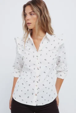 Camisa pana volantes hombro