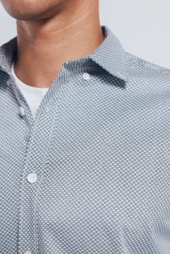 Camisa popelín micro estampado