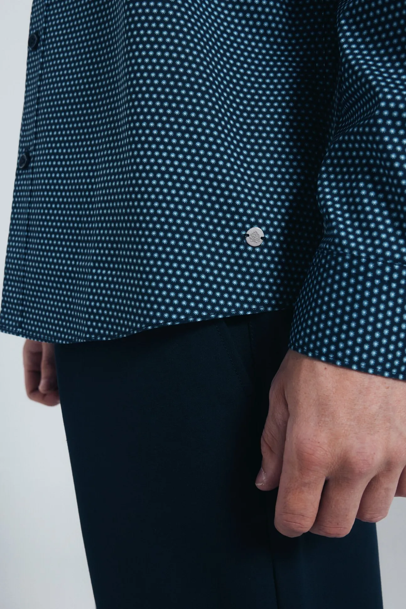 Camisa popelín micro estampado