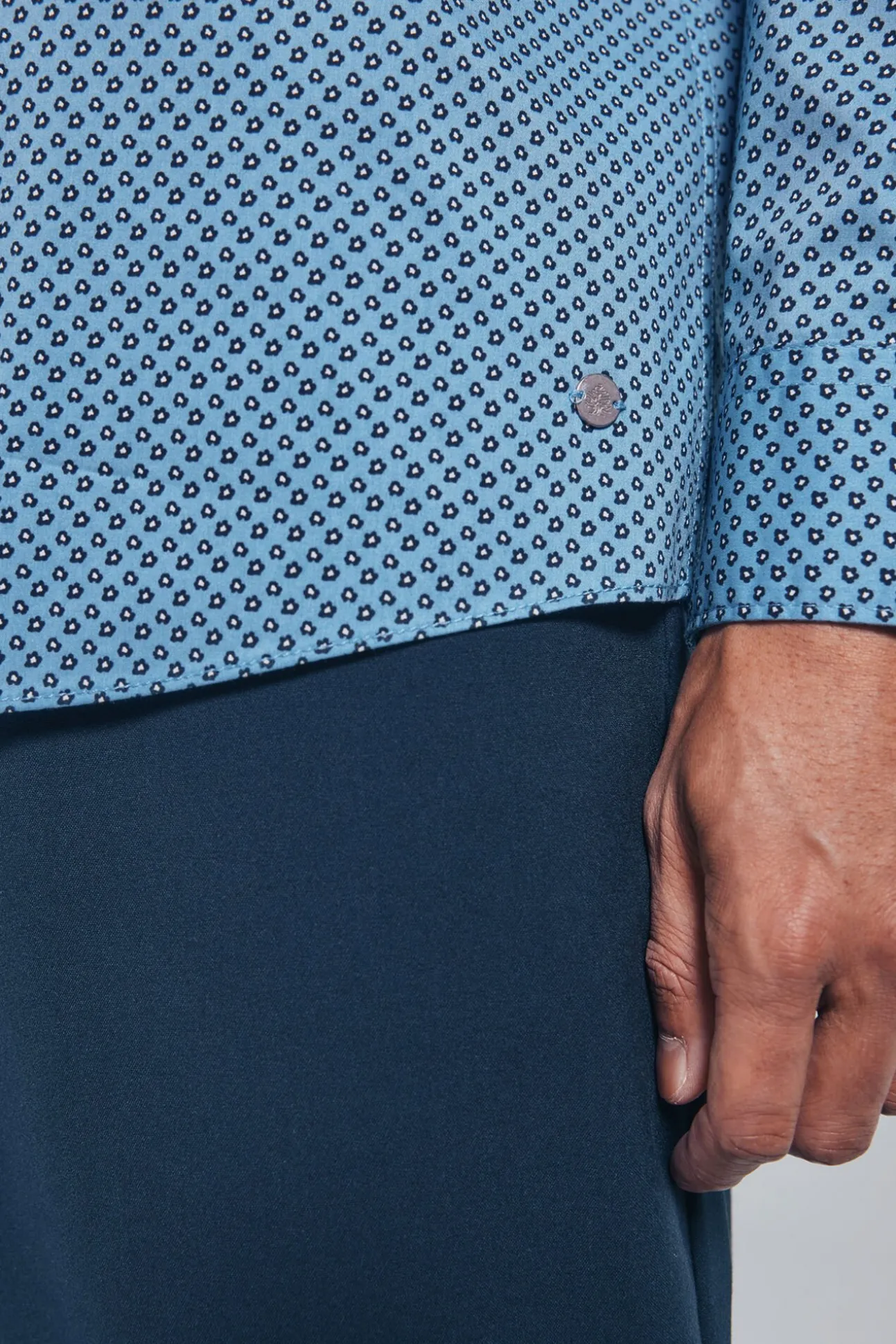 Camisa popelín micro estampado