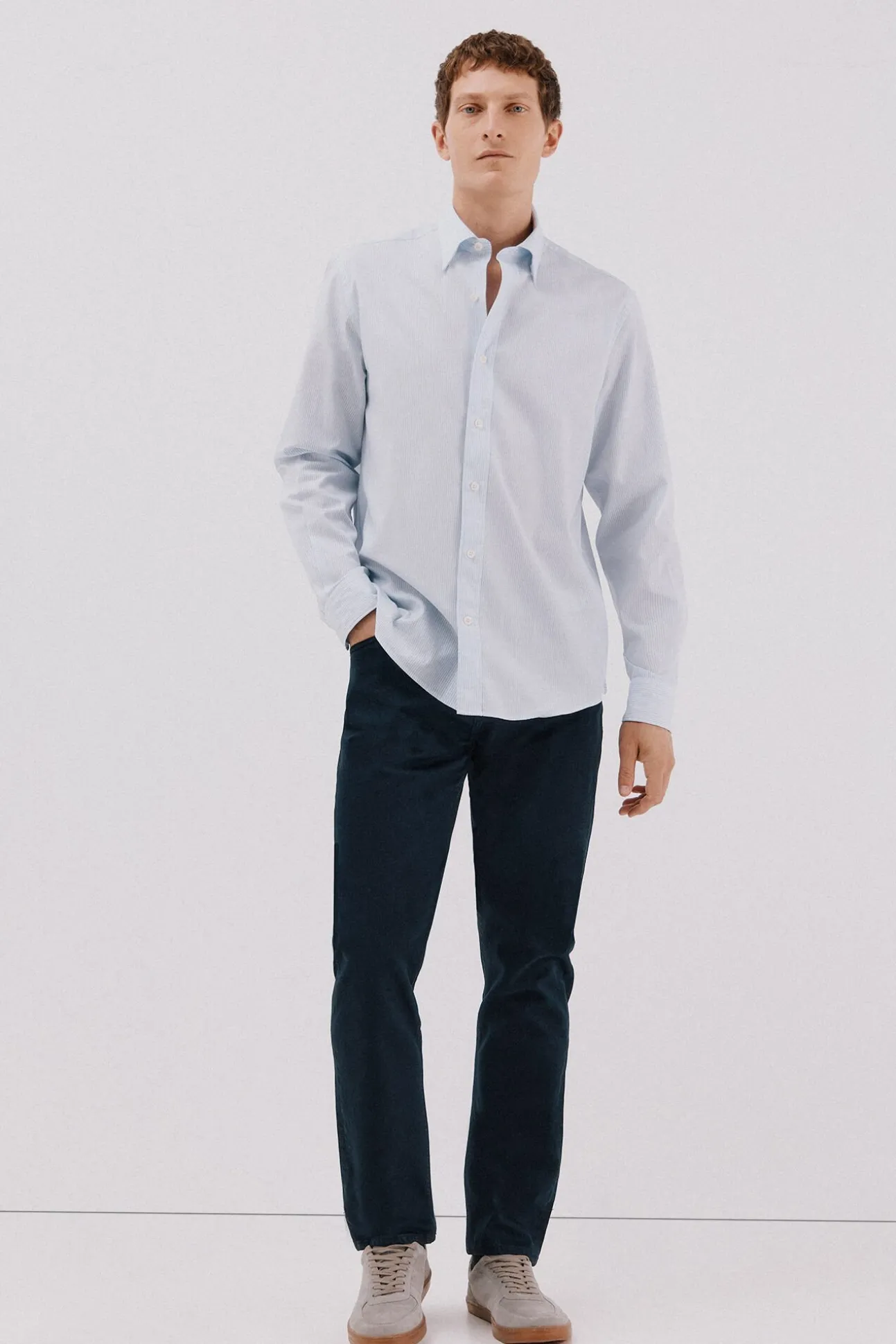 Camisa rayas algodón tencel