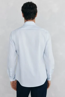 Camisa rayas fácil plancha + anti olor slim fit
