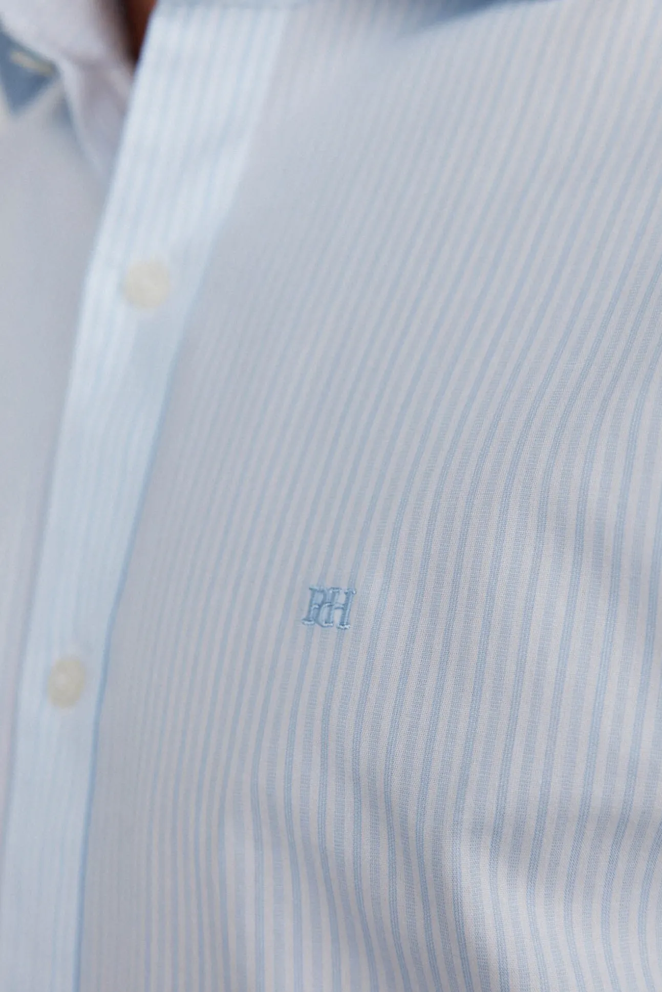 Camisa rayas fácil plancha + anti olor slim fit