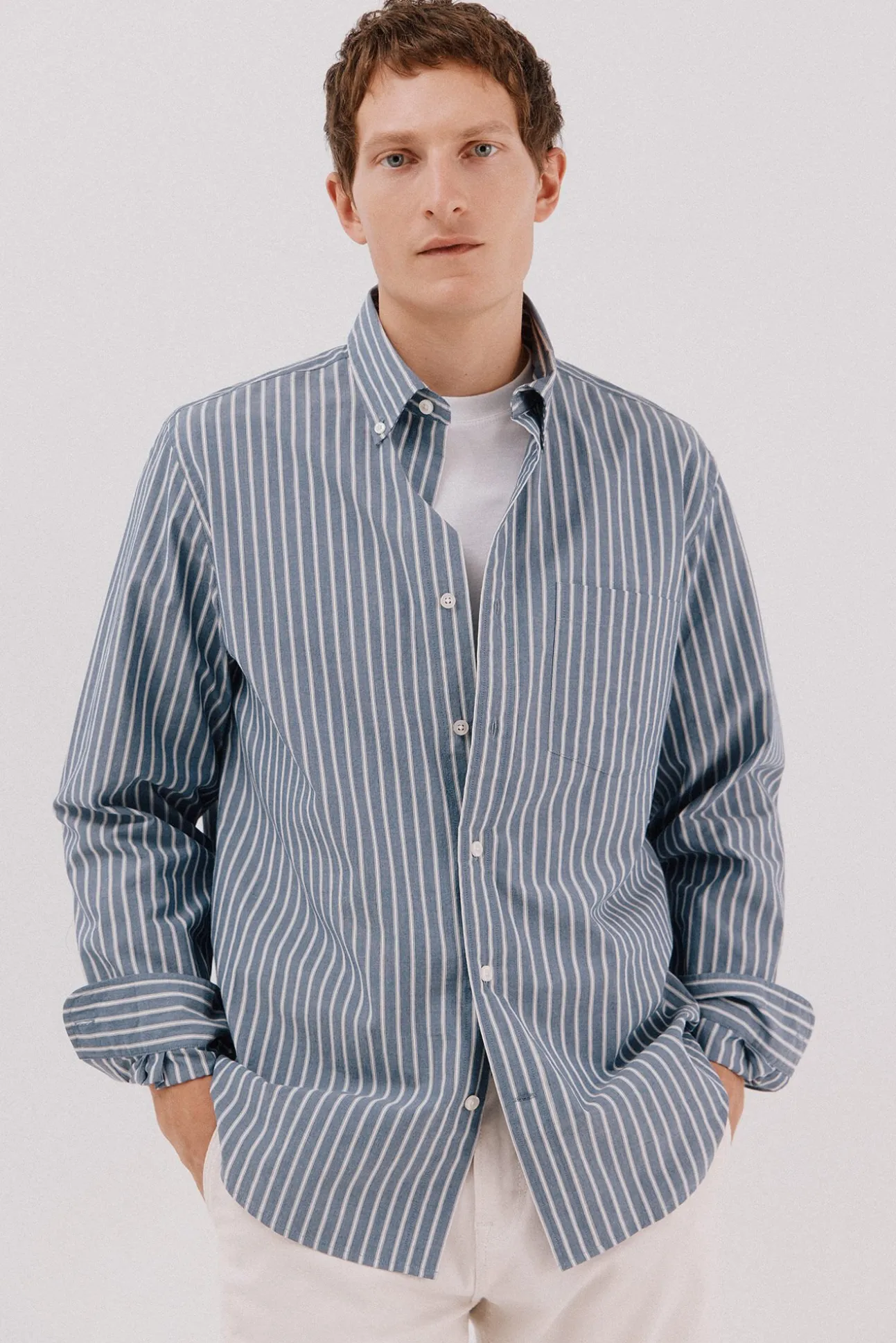 Camisa rayas popelín