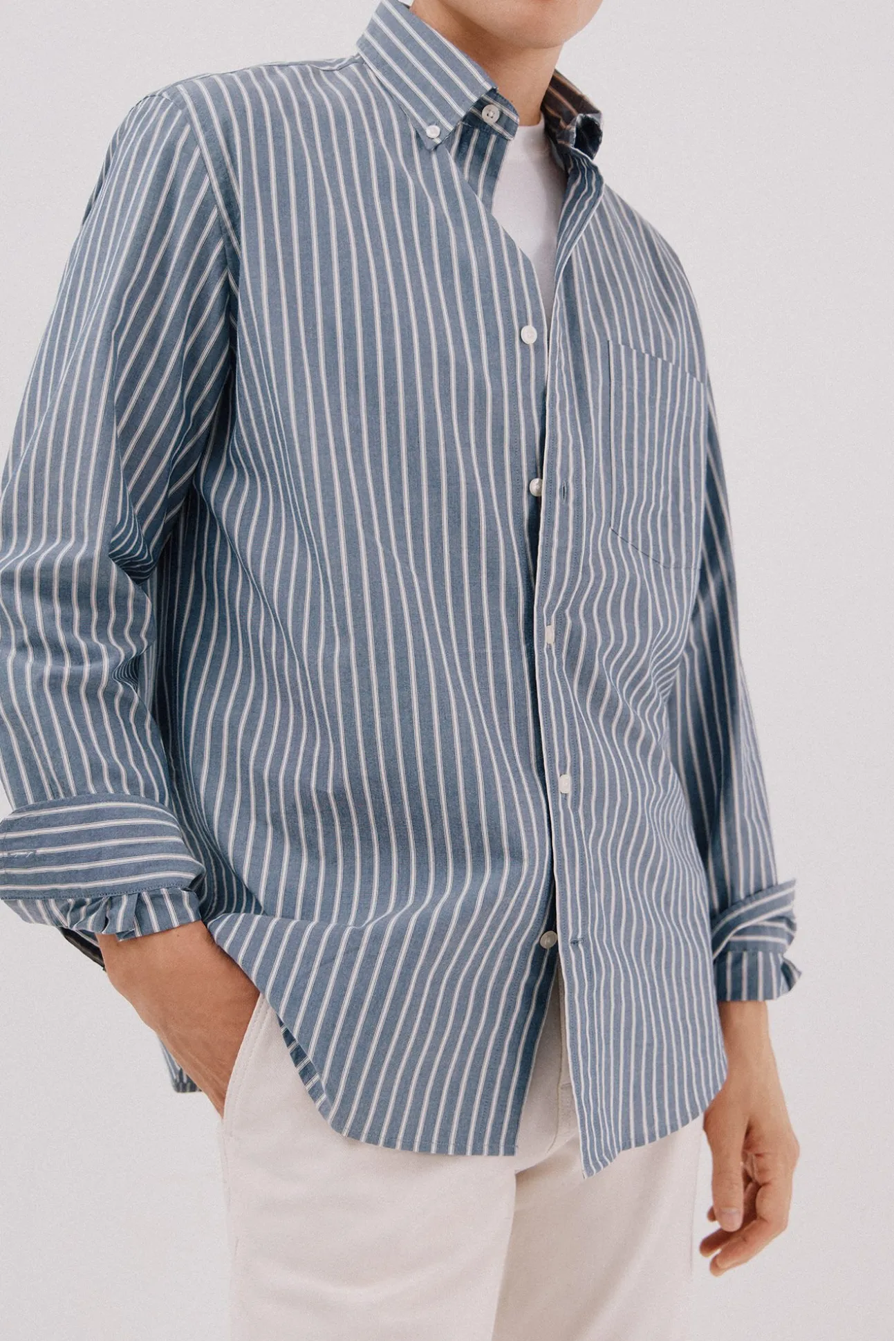 Camisa rayas popelín