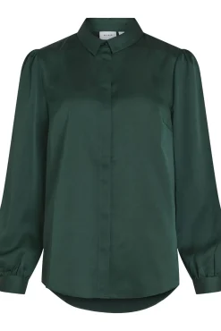 Camisa satinada manga larga