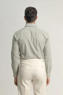 Camisa slim fit algodón rayas