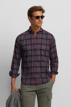 Camisa sport cuadro tartan bicolor