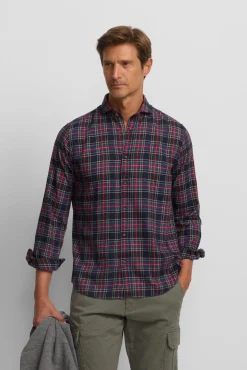 Camisa sport cuadro tartan bicolor