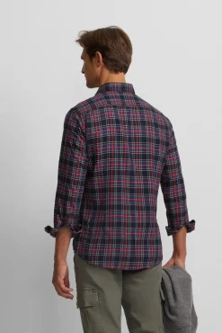 Camisa sport cuadro tartan bicolor