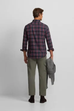 Camisa sport cuadro tartan bicolor