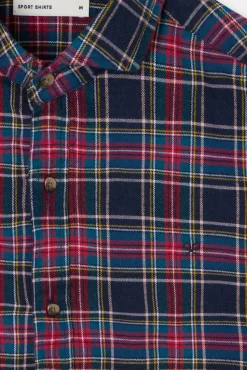 Camisa sport cuadro tartan bicolor